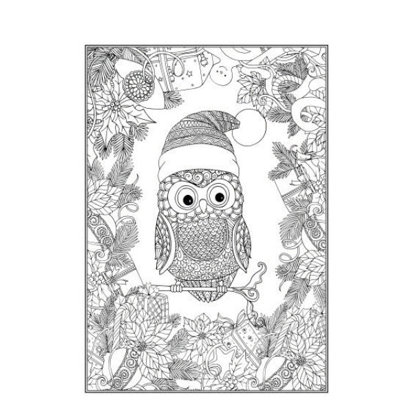 Single A4 48 Pages Christmas Advanced Colouring Book