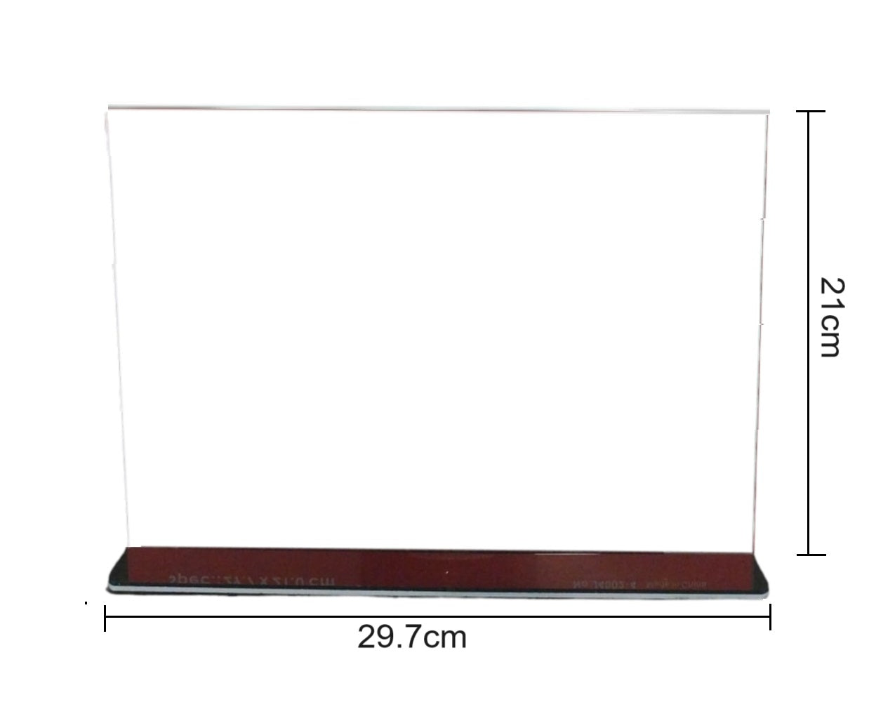 Pack of 6 Horizontal Design Acrylic Sign Holder 29.7cm x 21cm