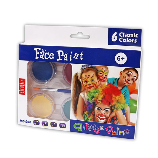 Pack of 6 Classic Colour Face Paints