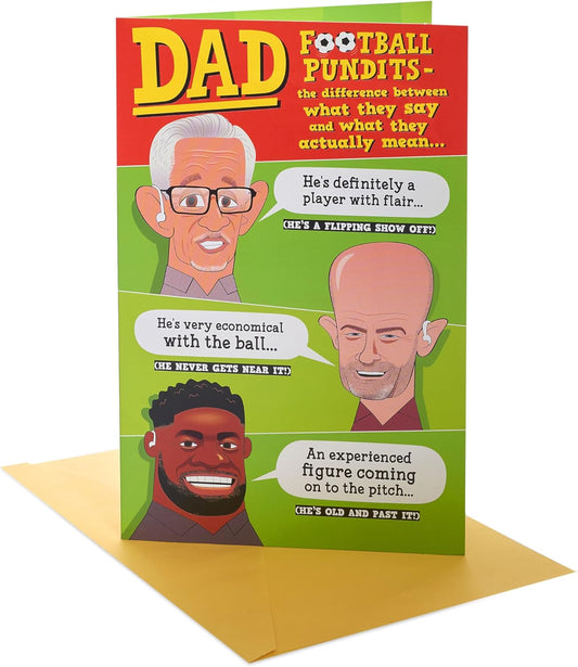 Football Pundits Design Dad Birthday Card