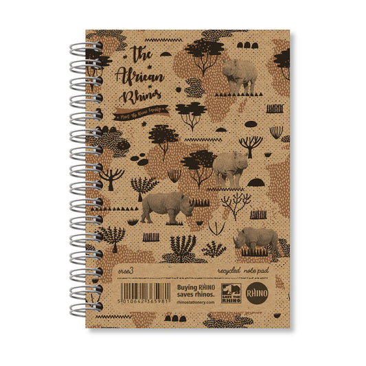 Rhino A6 Recycled 200 Page 7mm Lined Softback Twinwire Notebook