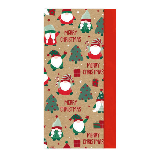 Pack of 8 Merry Christmas Gonk Tissue Gift Papers