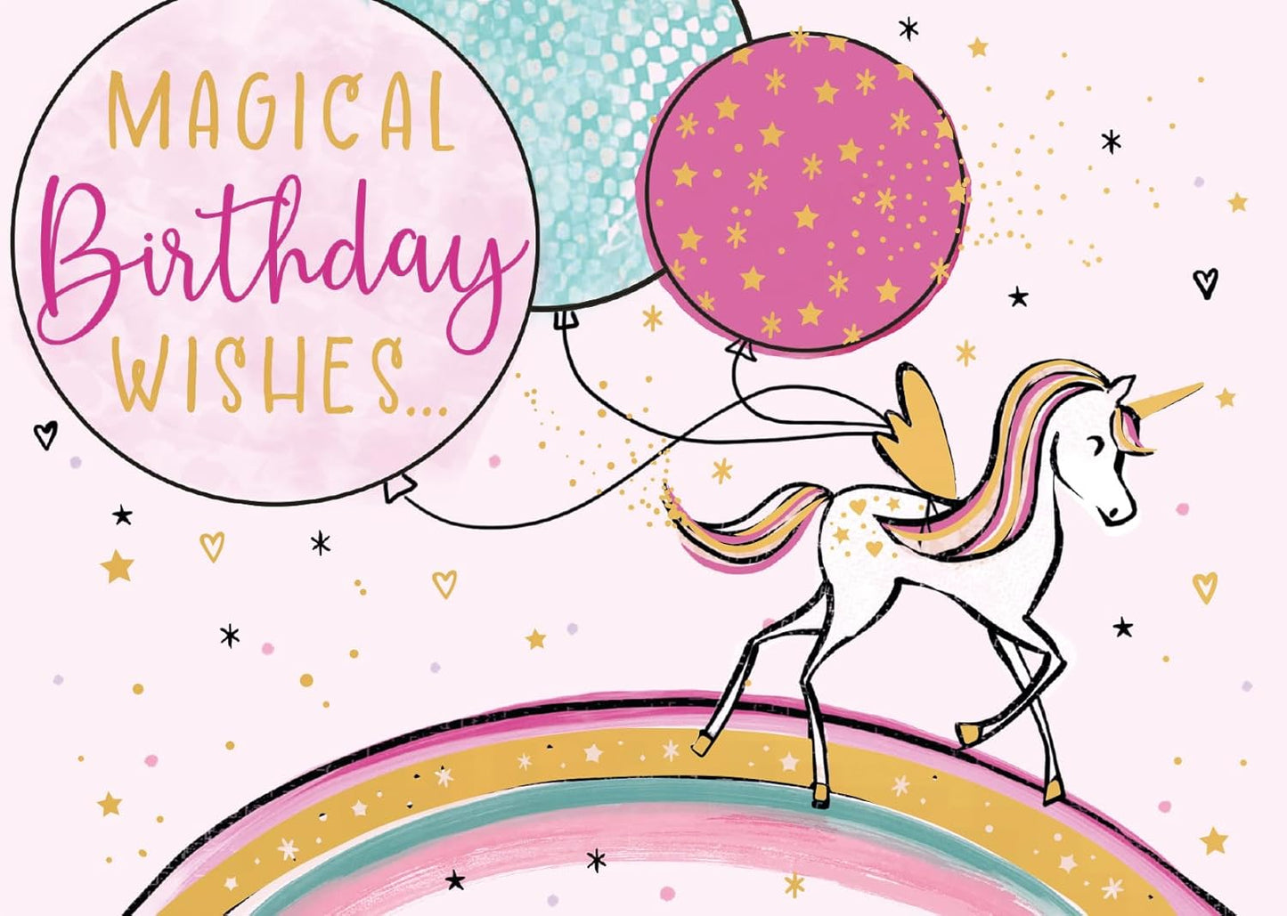 Magical Unicorn Rainbow Ride! 3D Pop Up Birthday Card