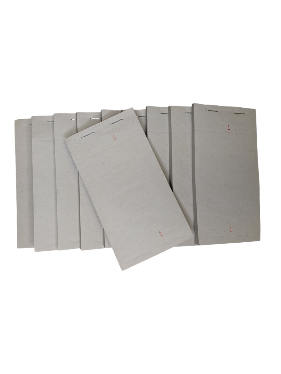 Pack of 50 76mm x 140mm Plain White Numbered Service Pads