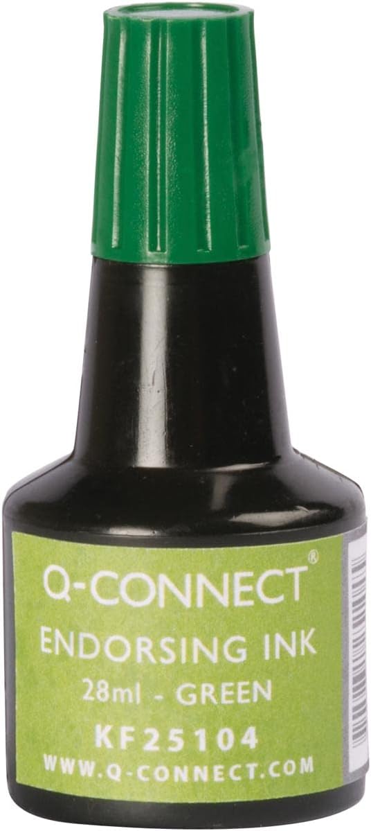 Q-Connect Endorsing Ink 28ml Green (Pack of 10) KF25104Q