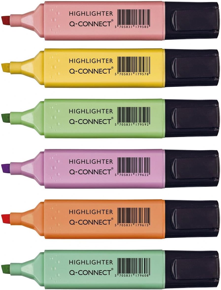 Pack of 6 Pastel Highlighters