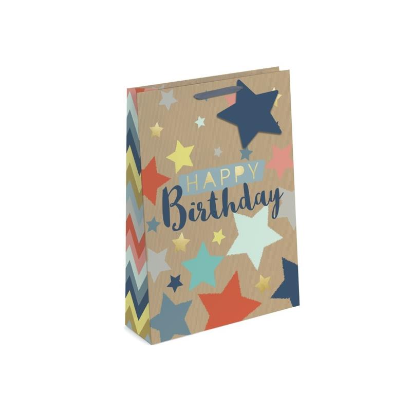 Kraft Effect Large Birthday Gift Bag