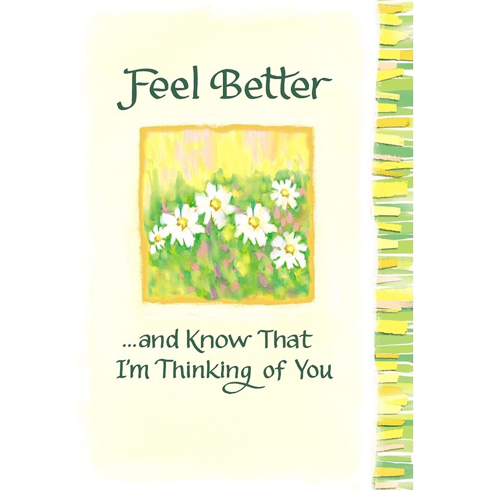 Feel Better Get Well Encouragement Sentimental Verses Keepsake Greeting Card