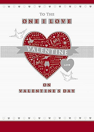 To The One I Love Beautiful Red Heart Valentine's Day Card