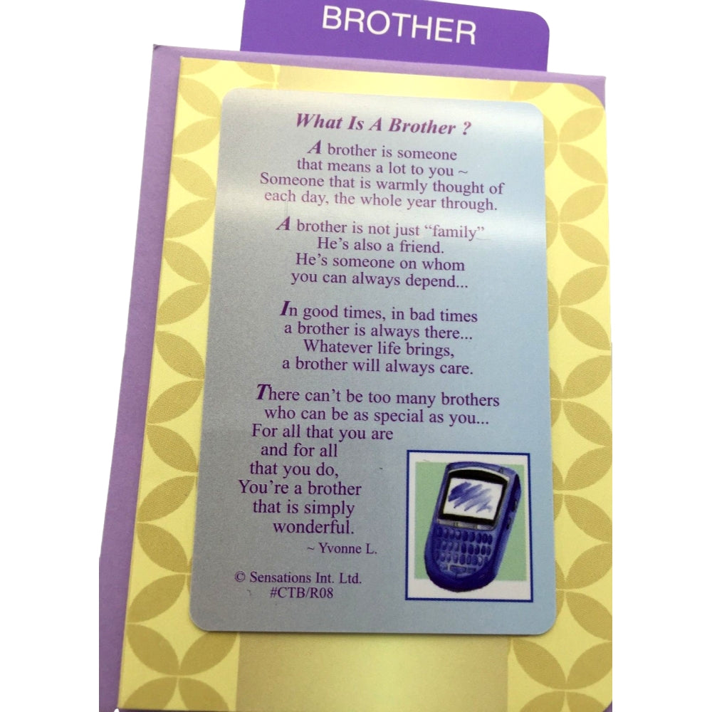 What Is A Brother...Wallet Card (Sentimental Keepsake Wallet /Purse Card)