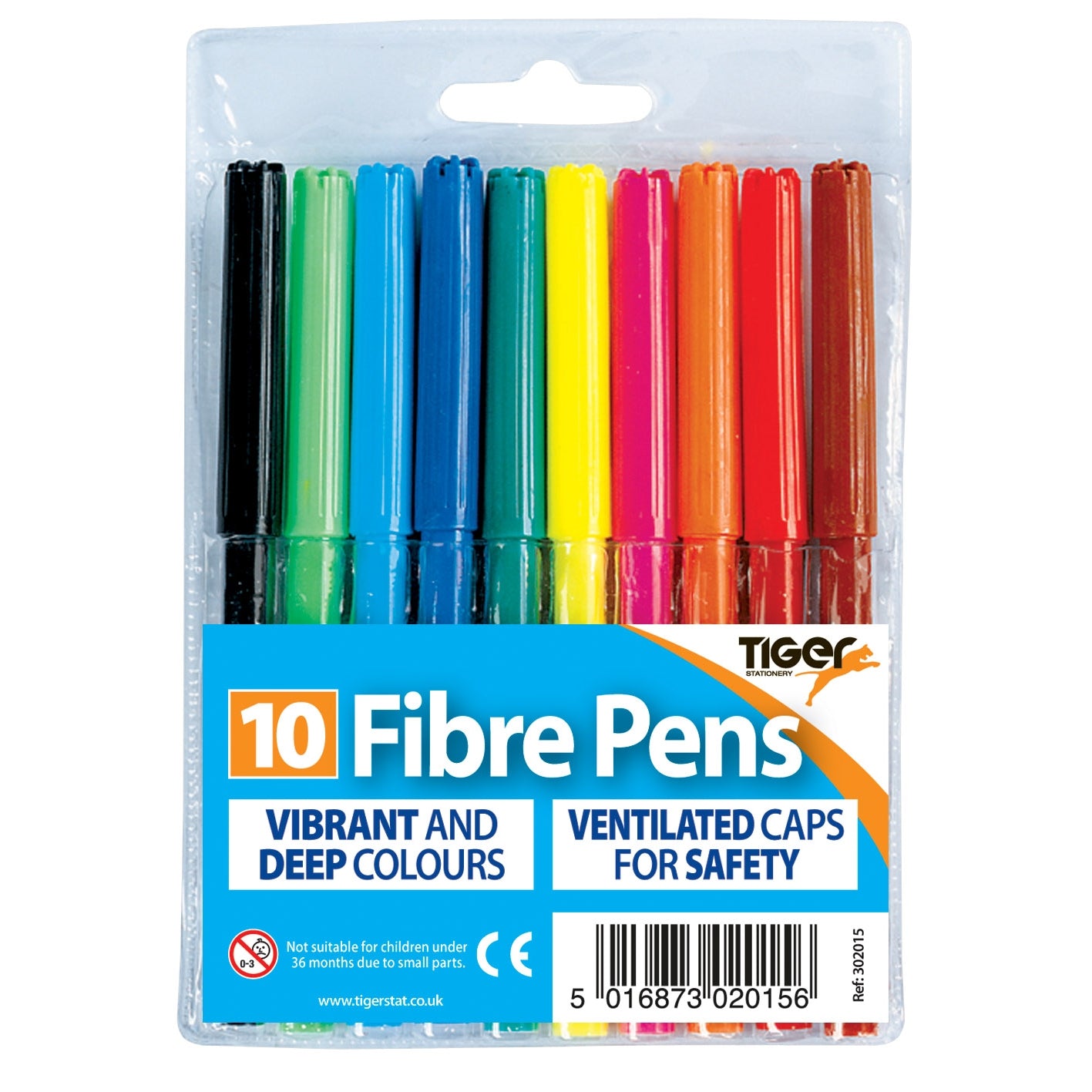 Wallet of 10 Fibre Tip Colouring Pens