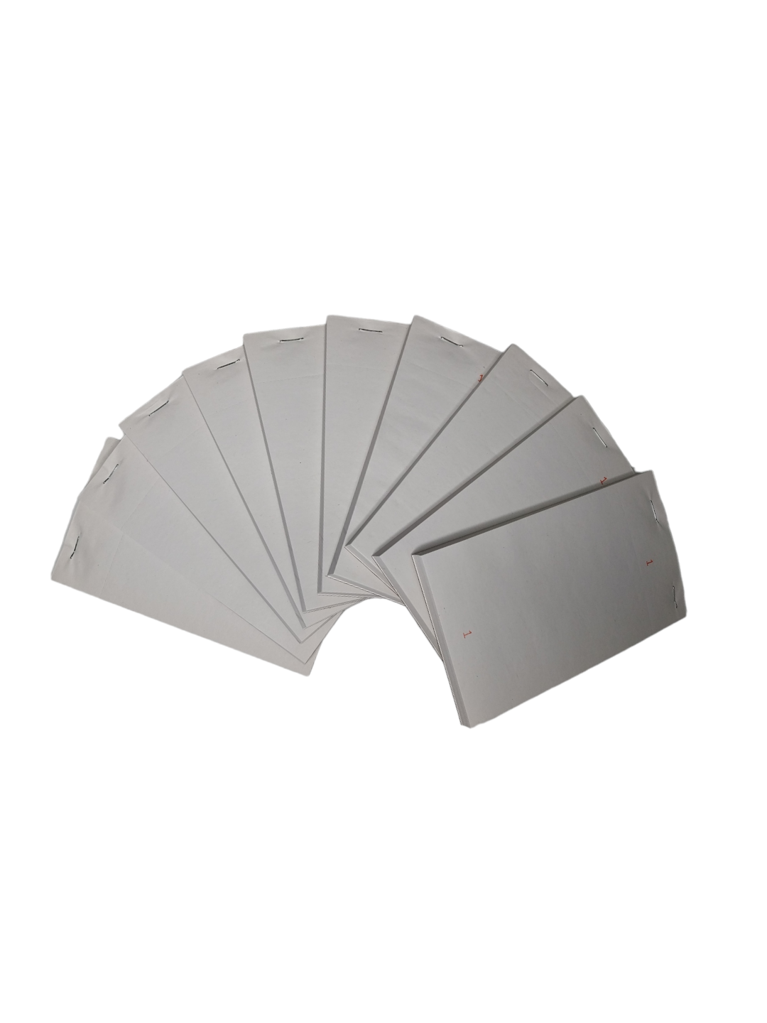 Pack of 50 95mm x 165mm Plain White Numbered Service Pads